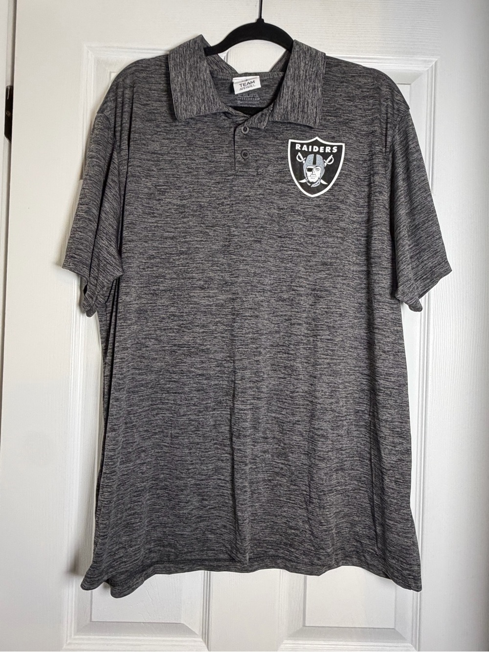 Las Vegas Raiders NFL Team Apparel Gray Polo Shirt XXL